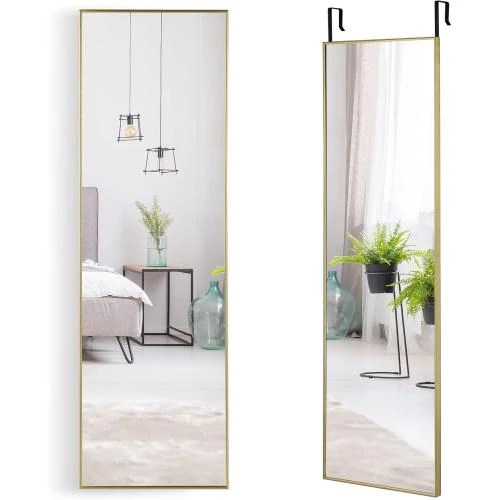 Miroir Mural Suspendu HOMASIS, Verre Incassable, Rectangulaire - Vue principale