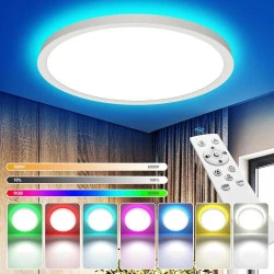 Plafonnier LED Dimmable YiLaie, RGB, Étanche IP44
