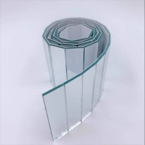Miroir adhésif rectangulaire Ruinuo, verre véritable, bricolage - Vue principale