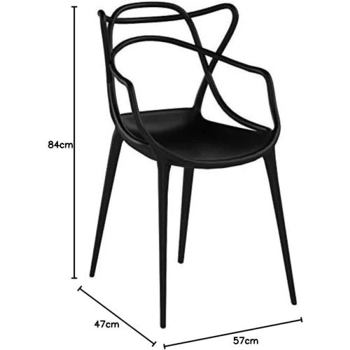 Détail de Chaise Masters Kartell, Plastique Noir, Design Moderne