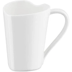 Mug Coeur Design Alessi, Bone China, Blanc
