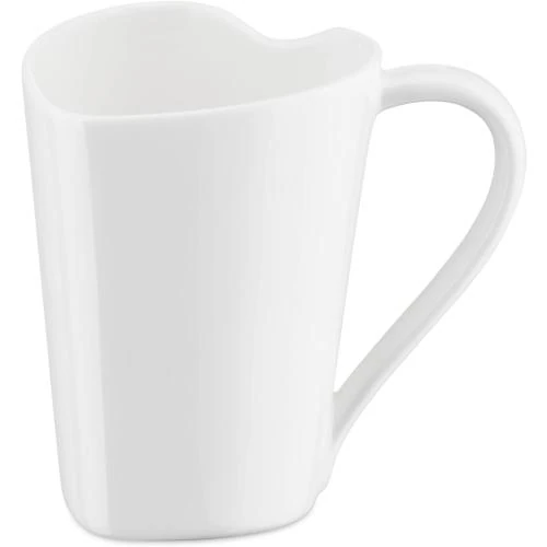 Mug Coeur Design Alessi, Bone China, Blanc - Vue principale