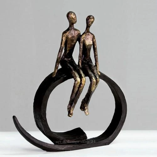Sculpture décorative Amour, Partenariat, Noir, Marron, Casablanca - Vue principale