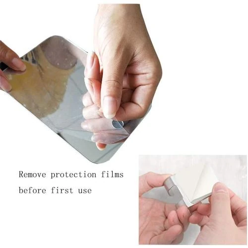 Zoom sur Miroir de douche antibuée XoYo, crochet rasoir intégré