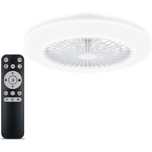 Zoom sur Plafonnier Plat Ventilateur Philips Amigo, Télécommande Incluse