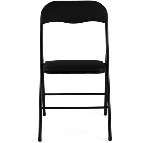 Zoom sur Chaises Pliantes KITY Noires, Lot de 4, PU