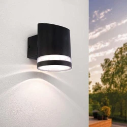 Applique Murale Solaire Ledvion, Noir, Étanche, 3000K