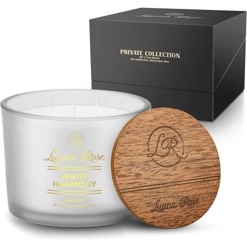 Coffret cadeau bougie parfumée 3 mèches Luana Rose - Vue principale