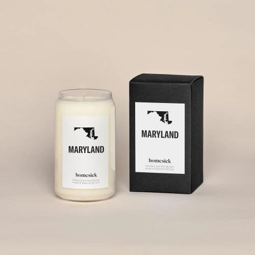 Détail de Bougie Homesick Vermont, parfum authentique, ambiance chaleureuse