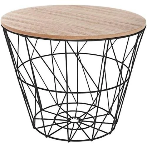 Table d'appoint noire Atmosphera, design moderne, décoration intérieure élégante - Vue principale