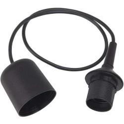 Brilliant Cable Électrifié Suspension E27 60W Noir en situation
