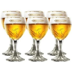 Grimbergen, Lot 6 Verres Bière 250 ml, Élégance