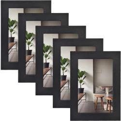 Cadres photo MDF noir, lot 5, décoration mariage, Noël