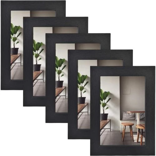 Cadres photo MDF noir, lot 5, décoration mariage, Noël - Vue principale