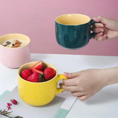 Zoom sur Arawat Tasse Ceramique Douceur, Soucoupe, Cuillère