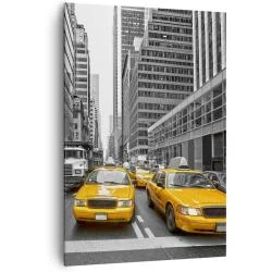 Tableau Toile Moderne Taxi Ville Décoration Murale