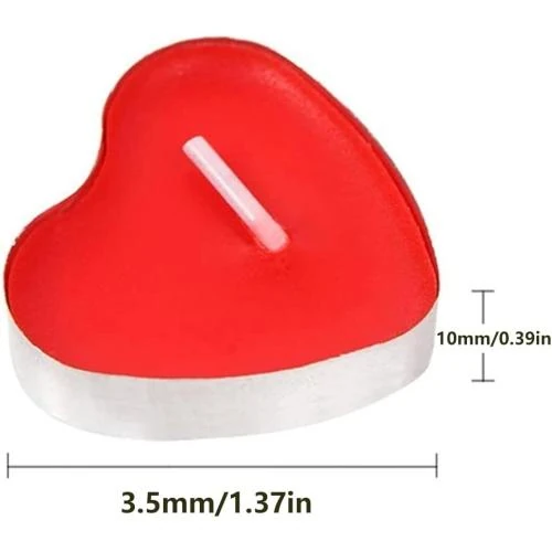 Détail de Bougies chauffe-plat mariage, dîner, fête, Saint Valentin, rouge