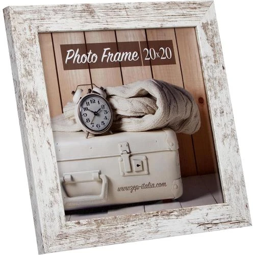 Cadre Photo Bois Chabby Chic Blanc ZEP Nelson - Vue principale