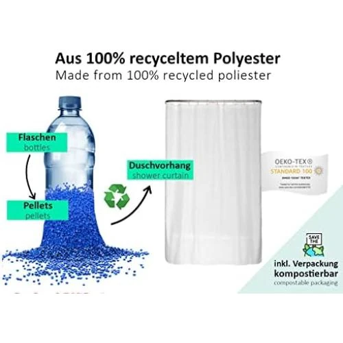 Zoom sur Rideau de Douche Pissenlit Aquarelle - Polyester Résistant et Lavable