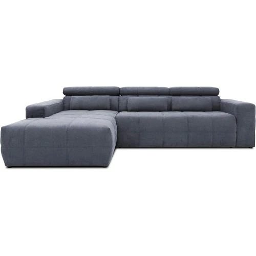 Canapé Domo, Collection Brandon, Fonction Dossier, Gris - Vue principale