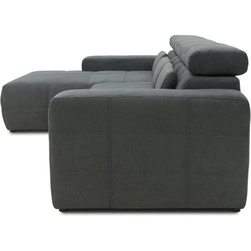 Zoom sur Canapé Domo, Collection Brandon, Fonction Dossier, Gris