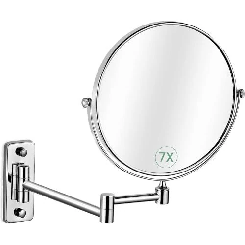 Miroir cosmétique pivotant 360°, double face, grossissement - Vue principale