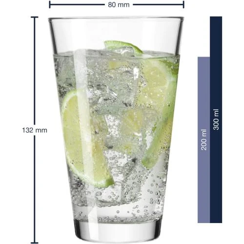 Zoom sur Leonardo 61704, Set 6 Verres Long Drink, Design Élégant