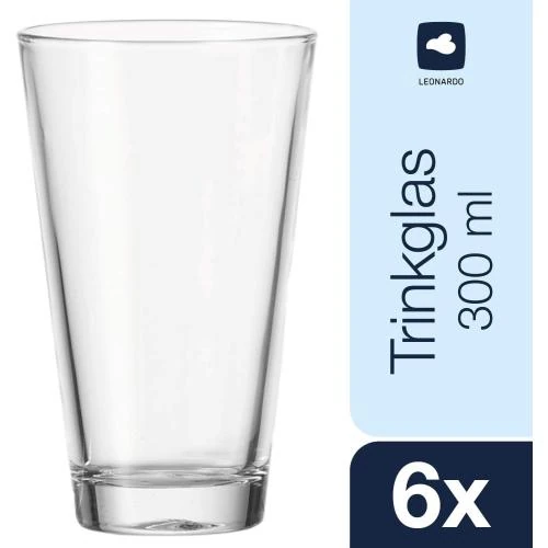 Détail de Leonardo 61704, Set 6 Verres Long Drink, Design Élégant