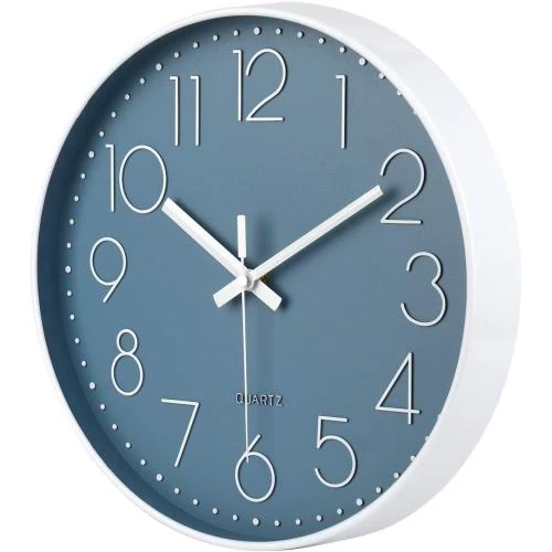 Détail de Horloge Murale Ronde Quartz Jomparis, Couleur Céruléenne