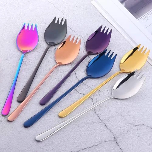 Détail de Spork Buffet Charm Foot, Cuillère Fourchette Acier Inoxydable
