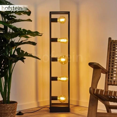 Détail de Lampadaire Hofstein métal noir, luminaire rétro minimaliste