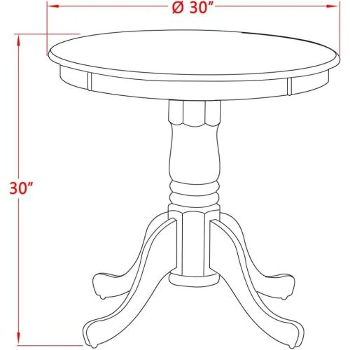 Détail de Table salle à manger ronde bois massif East West Furniture