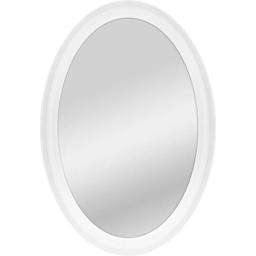 Miroir Mural Ovale Blanc MCS, Design Élégant - Vue principale