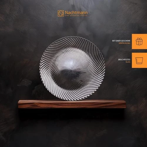 Zoom sur Nachtmann Samba Assiettes Présentation Verre Cristal, Lot 2