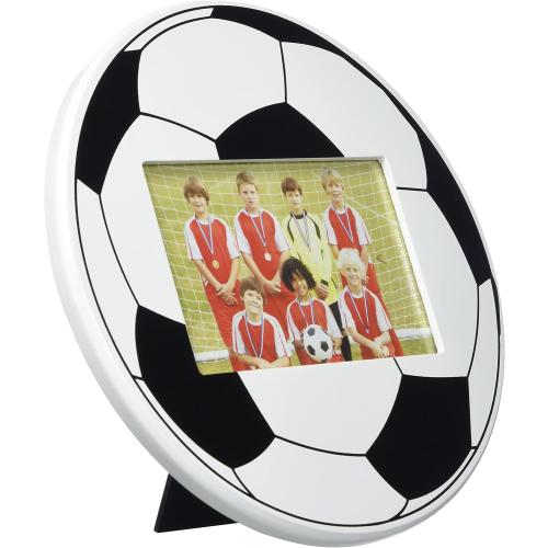 Présentation de Zoom sur Cadre Photo Ballon de Foot Bois Noir Blanc, Design Sportif