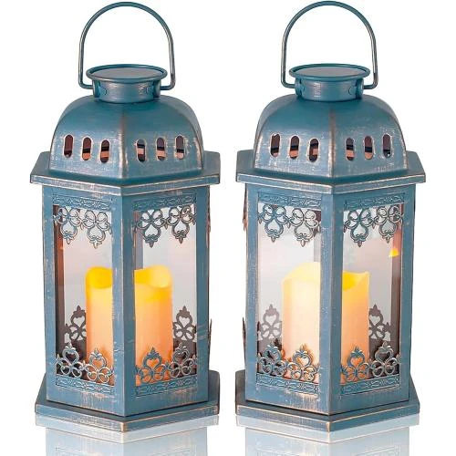 Lanternes solaires bleues suspendues SteadyDoggie, LED - Vue principale