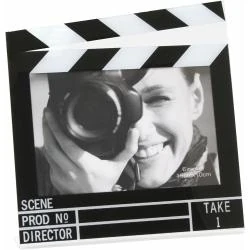 Cadre Photo Résine Noir Motif Film Horizontal 10x15 cm
