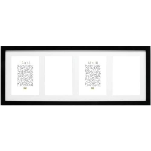 Cadre Photo Noir 4 Photos Vertical Deknudt Frames - Vue principale