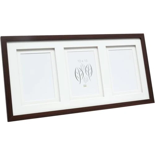 Cadre Photo Double Deknudt Frames, Bois Brun, 3 Photos - Vue principale
