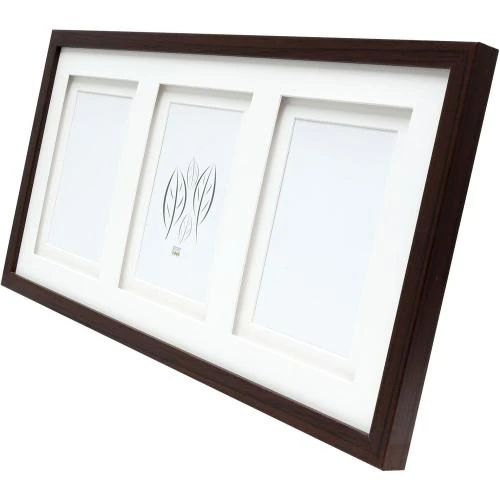 Détail de Cadre Photo Double Deknudt Frames, Bois Brun, 3 Photos
