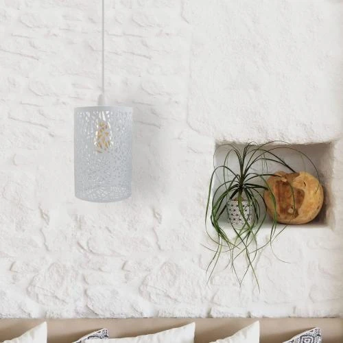 Zoom sur Abat Jour Tambour Industriel Métal, Installation Facile, Design Moderne