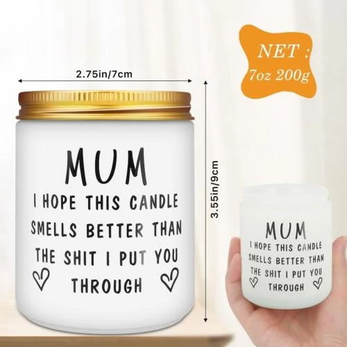 Zoom sur Cadeaux Noël Maman, Fête des Mères, Bougies, Anniversaire
