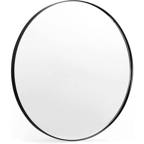 Miroir Rond Noir Minuover, Cadre Métal, Décoration Intérieure - Vue principale