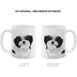 MUGBREW Tasse Café Céramique Husky Noir, Chien Portrait en situation