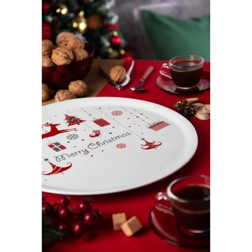 Détail de Assiette Noël Excelsa, Panettone, 31 cm