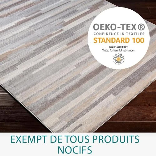 Zoom sur Tapis Moderne Abstrait Livabliss, Design Marbre Multicolore