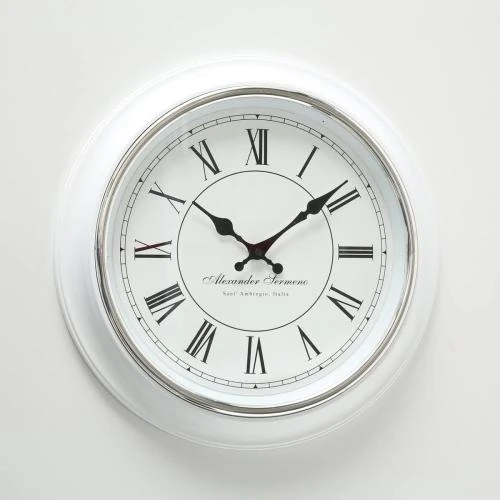 Détail de Horloge analogique Boltze Yella, chiffres romains, blanc