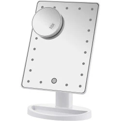 Miroir Maquillage Lumineux LED, Tactile, Rotation 180°