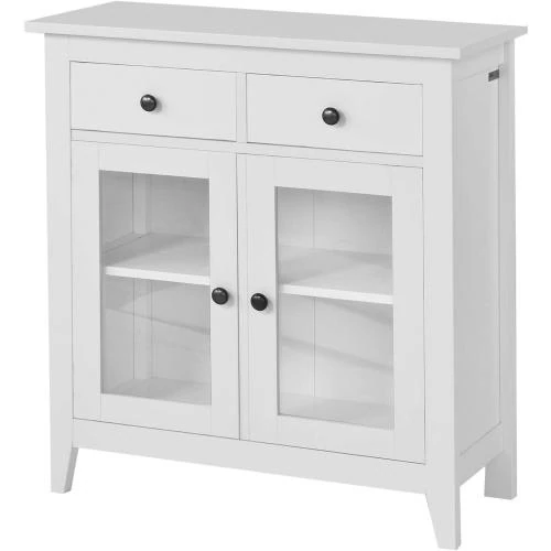 SoBuy Armoire Salon Blanc, Meuble Entrée FSB05 - Vue principale