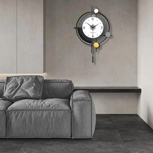 Zoom sur Horloge Murale Silencieuse TWFJEL, Style Nordique Minimaliste